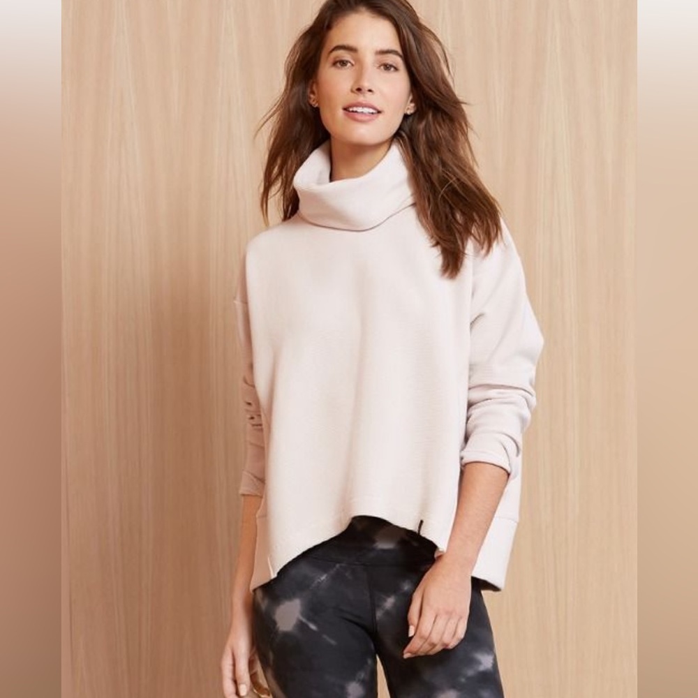 Varley Cream Rollneck Sweatshirt